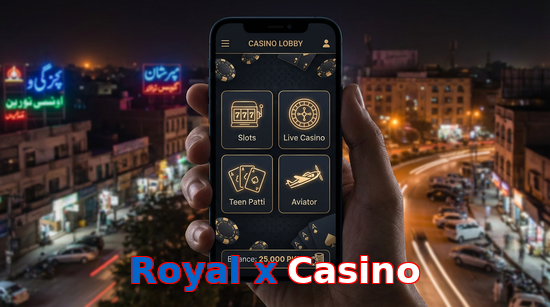 Main screen of Royal X Casino app page for PK players